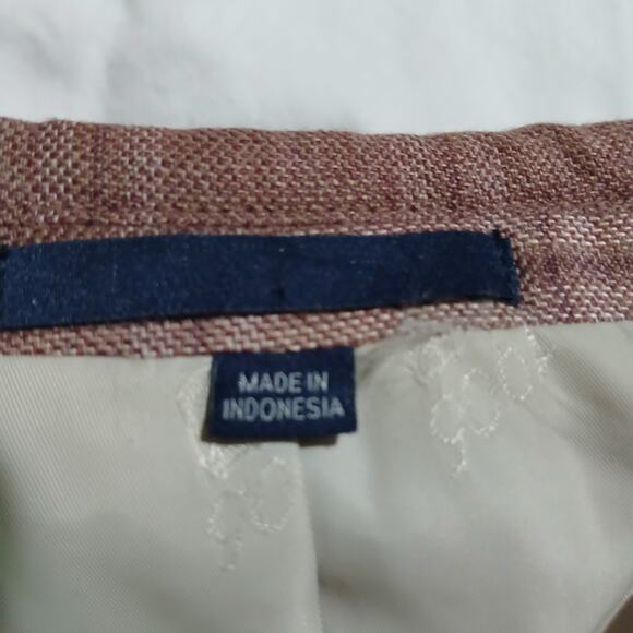 Jos.A.Bank Brrr Comfort Blazer 48L LINEN WOOL Taupe Window Pane Plaid Lined - Picture 11 of 15